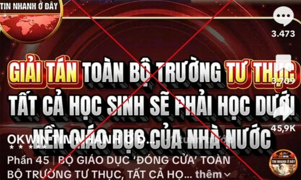 Thông tin sai sự thật đang lan truyền trên mạng xã hội.